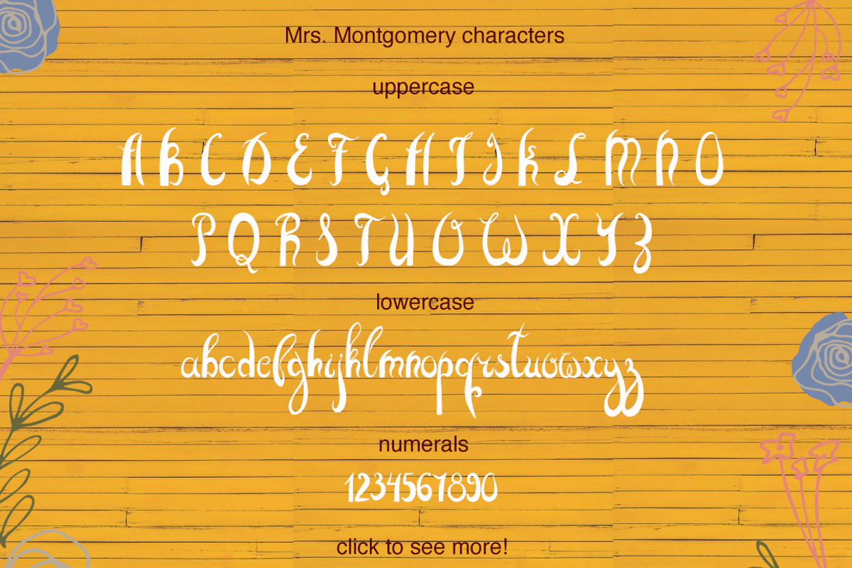 Mrs. Montgomery Brush Font preview 8