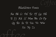 Coffee - Blackletter Fonts, a Blackletter Font by paperinsun (Thumbnail 10 of 12)
