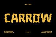 Carrow – Experimental Distrorted, a Sans Serif Font by Drizy (Thumbnail 1 of 10)