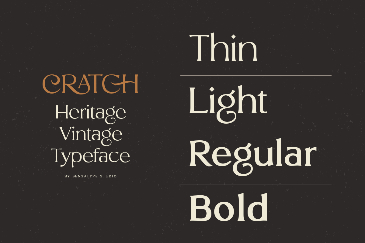 CRATCH - Heritage Vintage Typeface, a Serif Font by Sensatype (Photo 5 of 23)