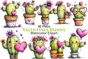 Whimsical Cactus Valentine's Day, an Illustration by Pixels.Craft (Thumbnail 1 of 5)
