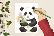 Mother's Day Panda Sublimation Png, an Illustration by RobertsArt (Thumbnail 5 of 7)