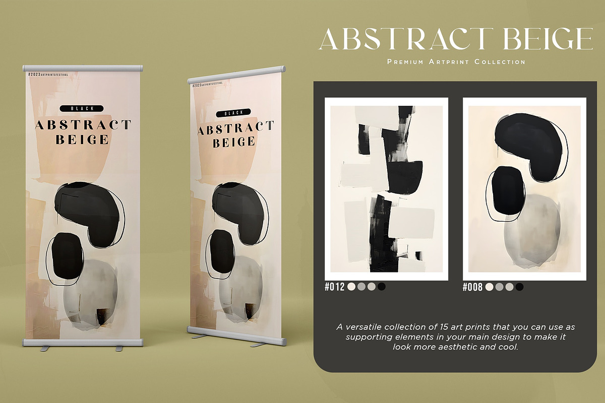 Modern Beige and Black Abstraction, a Decorative Illustration by Vibrand Studio (Photo 6 of 11)