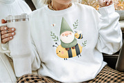Honey Bee Gnome Watercolor Clipart, an Illustration by Sublimation Artist (Thumbnail 4 of 6)