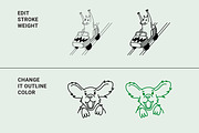 23 Funny dogs vector illustration, an Animal Illustration by Yanakicc (Thumbnail 4 of 9)