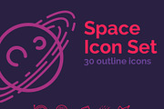 Space Icon Pack, an Outline Icon by Viktor (Thumbnail 1 of 2)