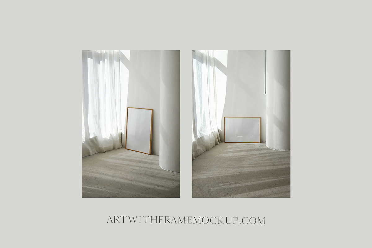 White Minimalistic Frame Mockup, a Product Mockup by ArtwithFrame (Photo 4 of 5)