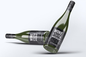 Wine Bottle Mock-Up, a Product Mockup by DesignRushMarket