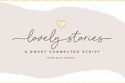 Lovely Stories Stylish Pretty Script, a Script Font by Mila Garret