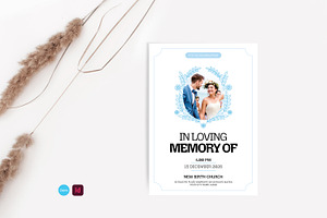 Funeral Program Word Template, an Invitation Template by Creatiya Type