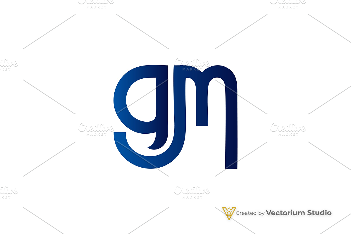 GM Modern Silhouette Logo, a Branding & Logo Template by Vectorium Studio (Photo 7 of 8)