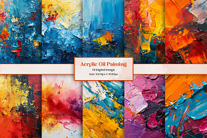 Colorful acrylic painting background