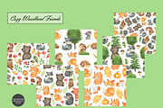 Woodland Animal Seamless Patterns, an Animal Illustration by OlDm_Shop (Thumbnail 7 of 9)