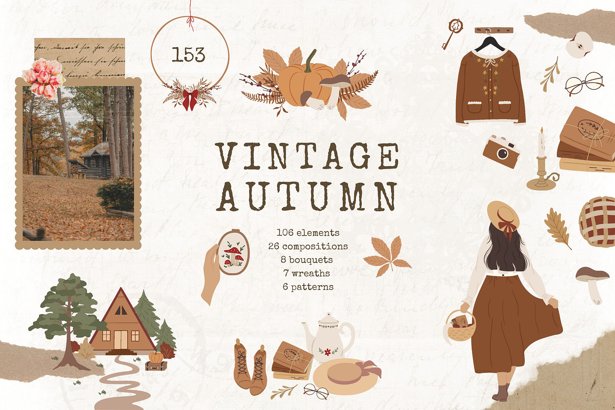 Vintage Autumn collection, a Seasonal Illustration by Alisovna (Photo 1 of 12)