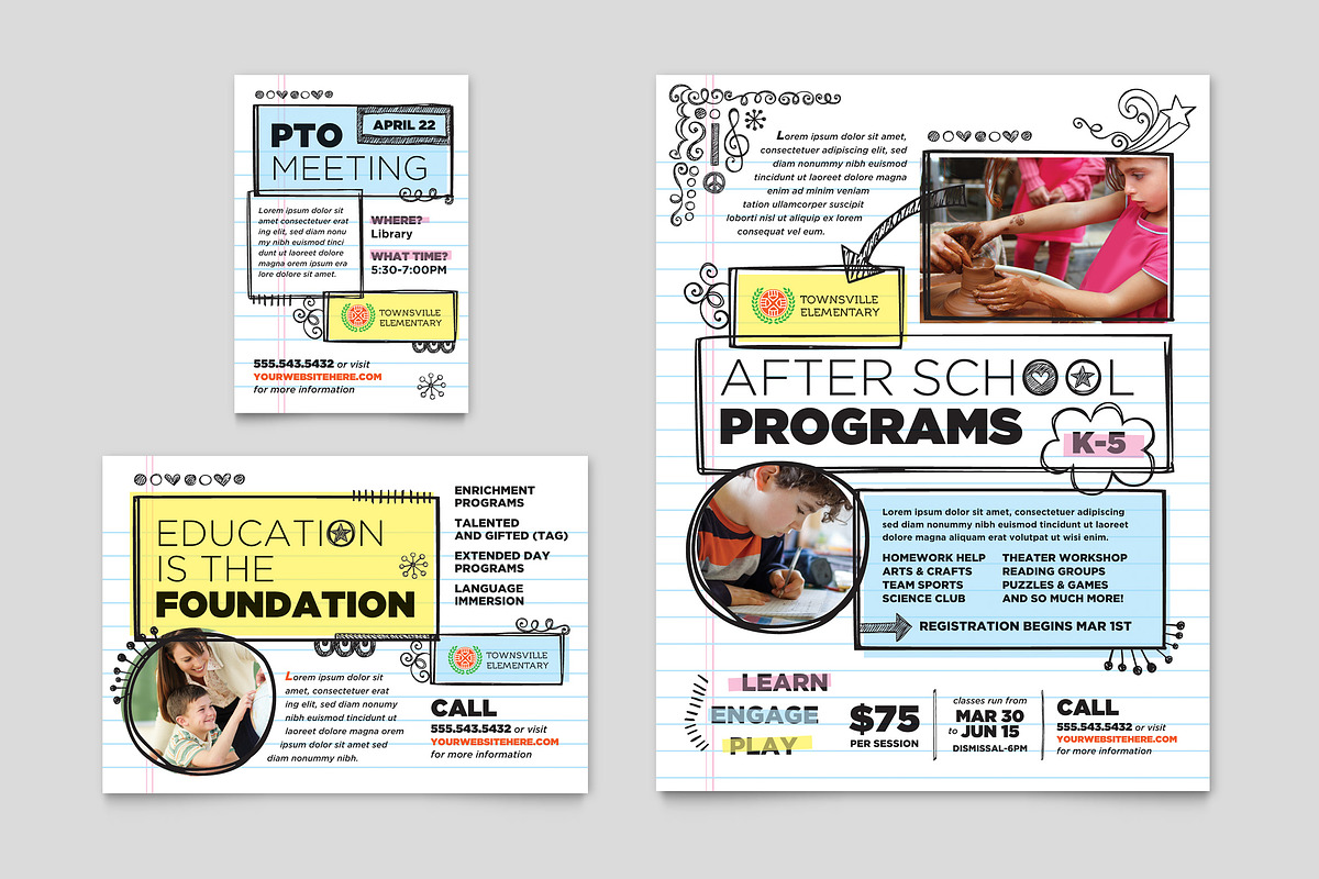 Elementary School Flyer Template, a Flyer Template by StockLayouts (Photo 3 of 3)