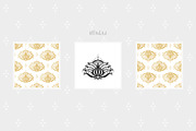 Mehndi Lotus Flowers set 1, a Pattern Graphic by AllNikArt (Thumbnail 2 of 6)