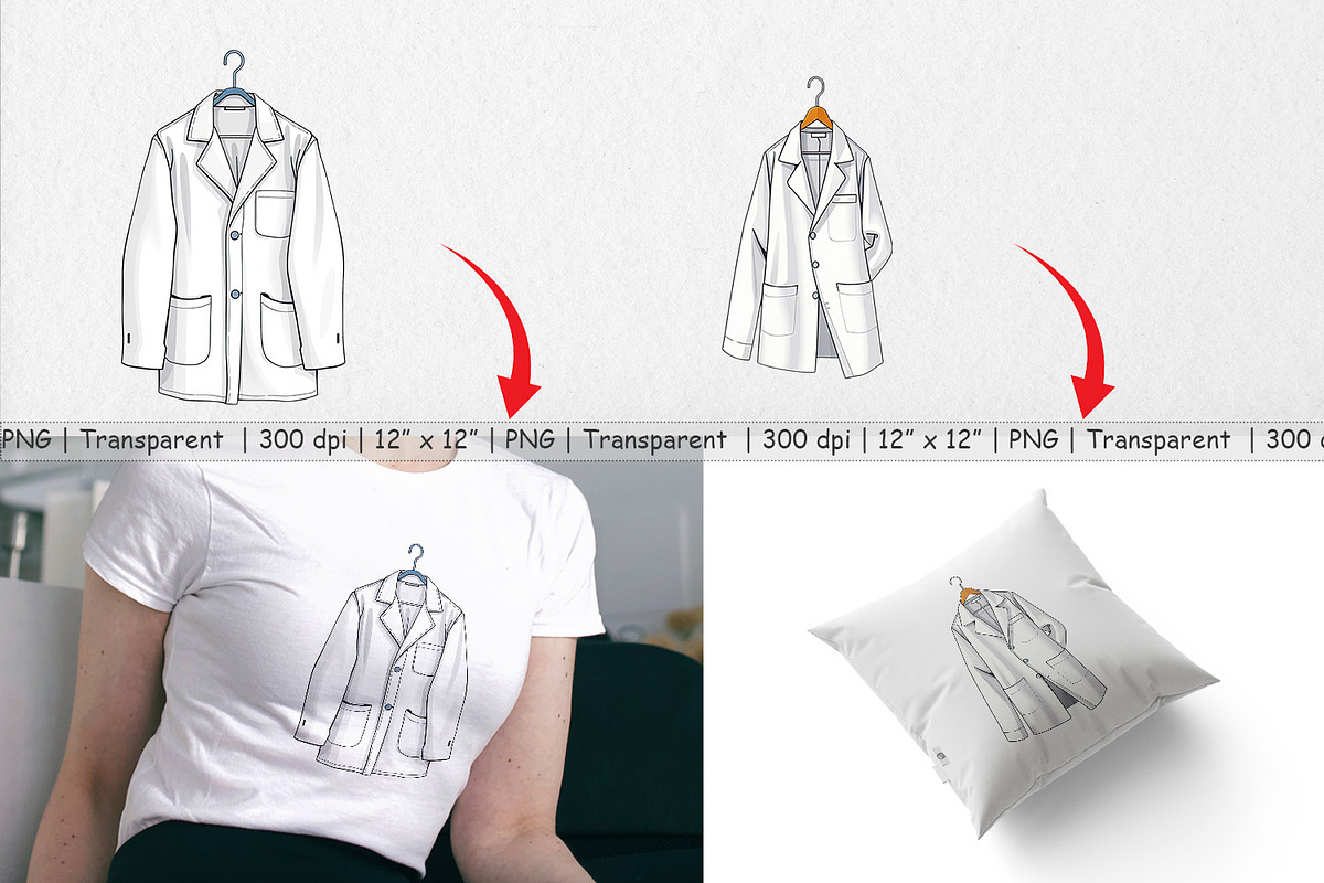Doctor Coat Clipart, a Graphic by Artnoy (Photo 3 of 5)