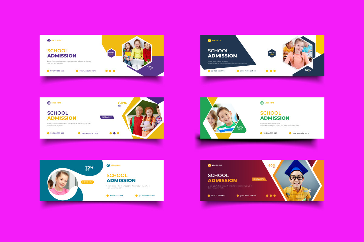School Admission Social Media Cover, a Social Media Template by Limino™ Studio (Photo 2 of 3)