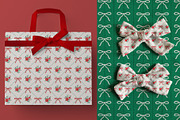 Christmas Pattern Roses & Bows, a Pattern Graphic by Schatzi Graphik (Thumbnail 2 of 6)