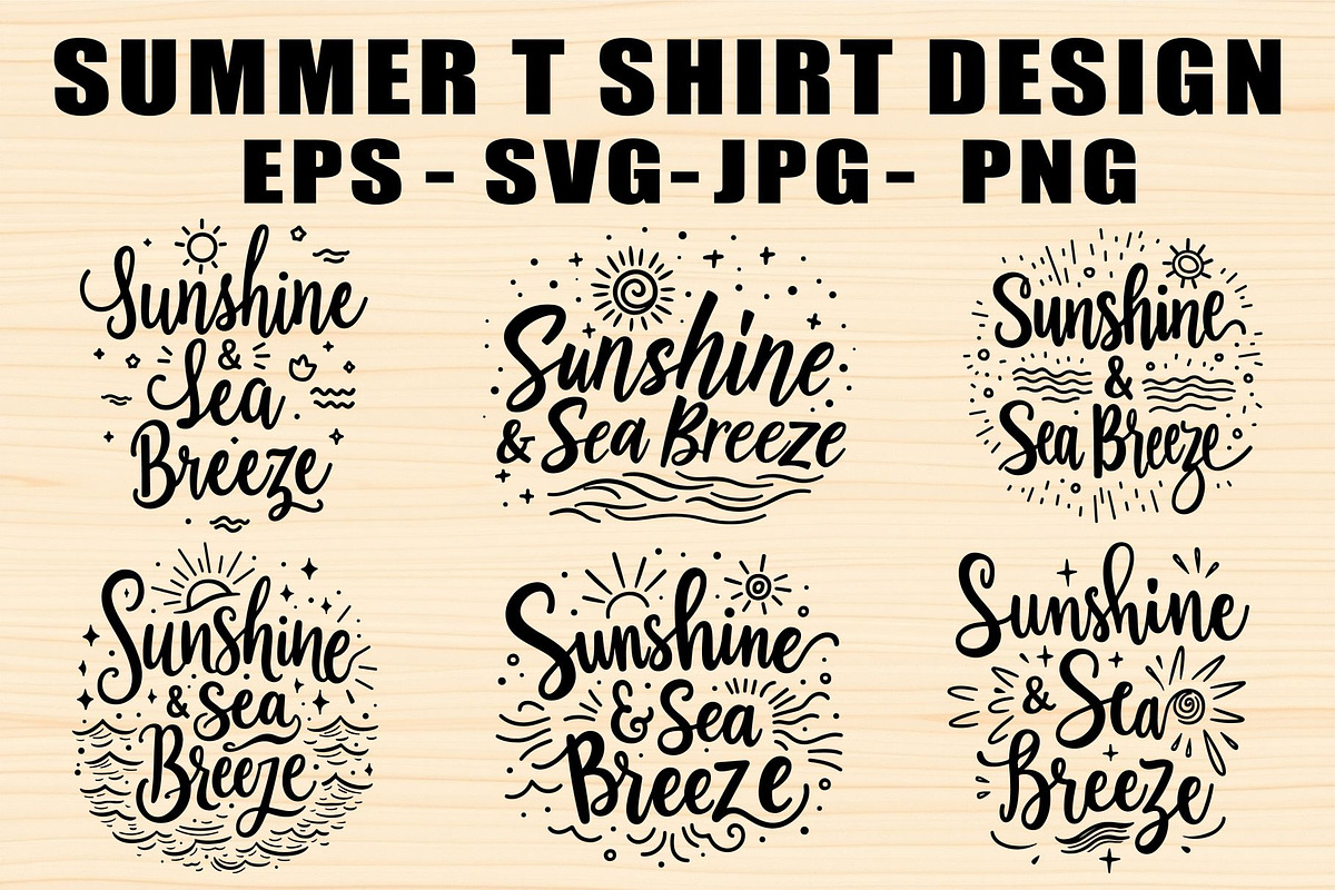 Summer T-Shirt Designs Set, an Object Graphic by Gfx_Store (Photo 1 of 9)