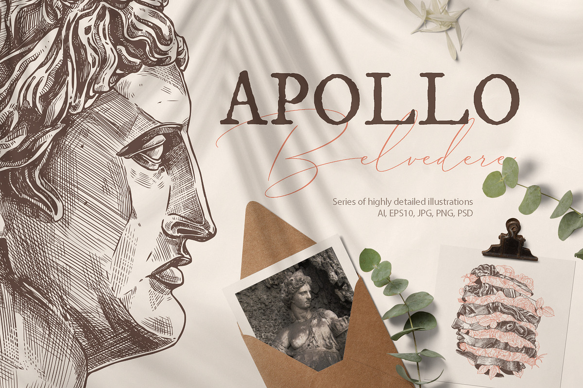 Apollo Belvedere Illustrations, an Illustration by alexrockheart (Photo 1 of 13)
