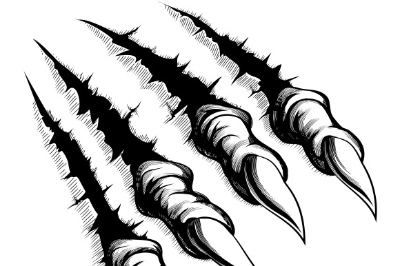 Monster Claws Break Through Back