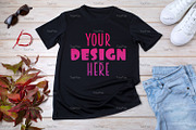 T-shirt mockup with grass & bracelet, a Print Template by TasiPas (Thumbnail 1 of 4)