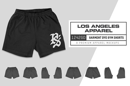 Los Angeles Apparel 1242GD Shorts, a Bottom Mockup by Pixel Sauce™