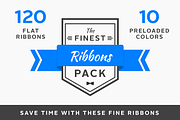 120 Flat Ribbons for Web Designers, a Templates & Theme by FinestPixels (Thumbnail 1 of 3)