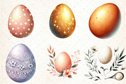 Watercolor Eggs Clipart, an Illustration by DreamCafeArt (Thumbnail 4 of 5)