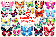 Butterfly Stickers Bundle, an Illustration by Dream Creation (Thumbnail 1 of 5)