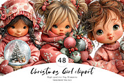 Christmas Girl clipart, a Seasonal Illustration by CreationArt (Thumbnail 1 of 7)