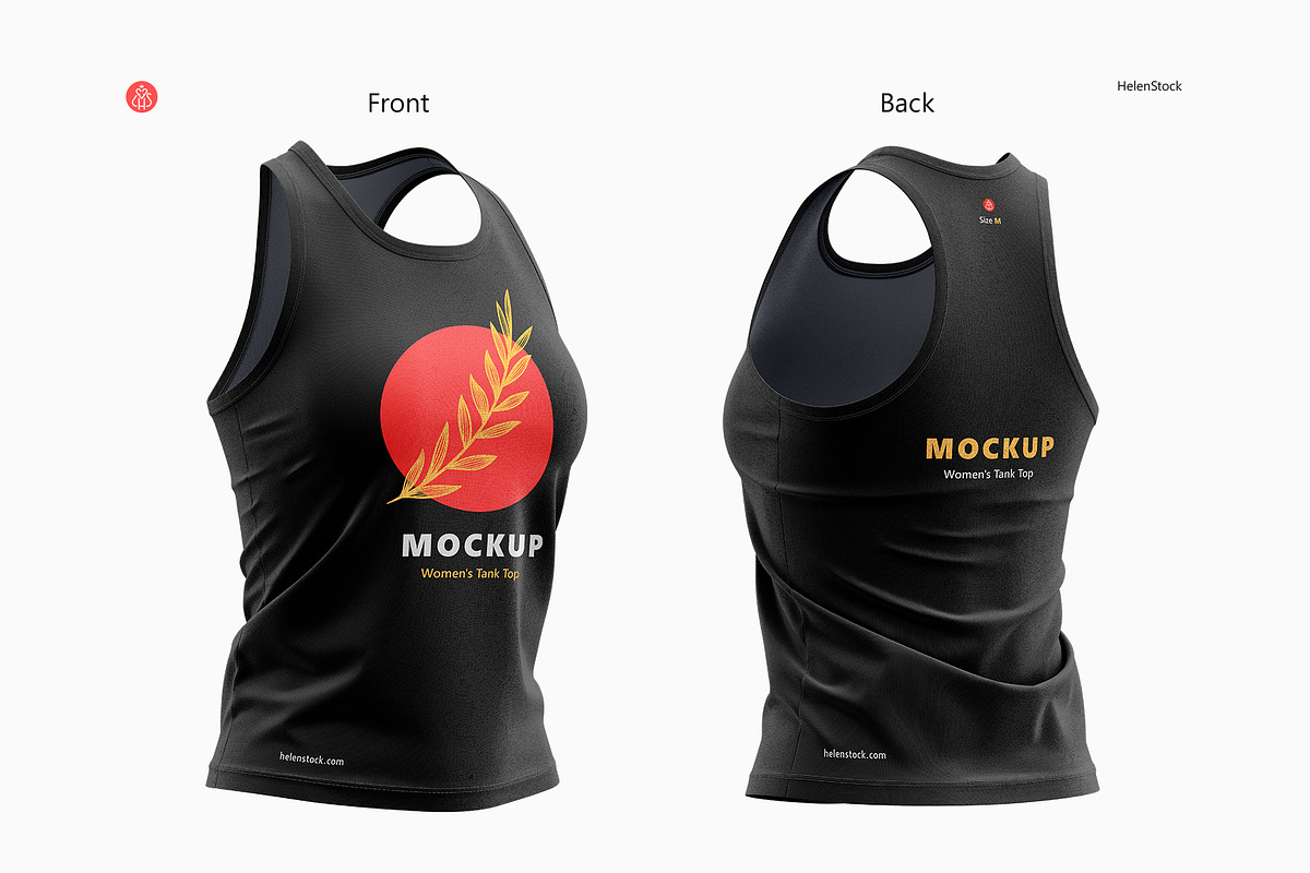 Women's Tank Top Mockups, Half Side, a Shirt Mockup by HelenStock (Photo 2 of 9)