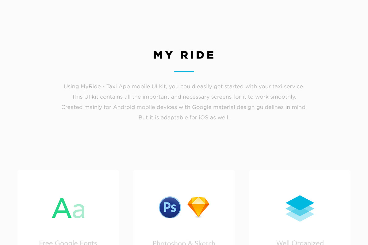 MY RIDE - Taxi App UI Kit, an UI Kit Template by Nimart (Photo 3 of 5)