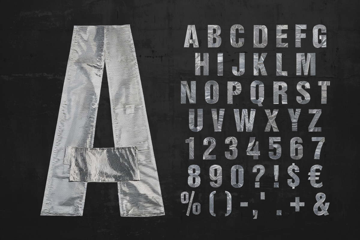 Grey Duct Tape Font, a Sans Serif Font by Handmadefont (Photo 2 of 10)