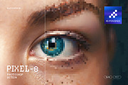 Pixel-8 Ai enhanced photoshop effect, a Texture Graphic by kuro (Thumbnail 1 of 8)