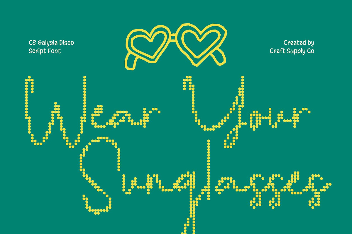 CS Galysia Disco, a Script Font by Craft Supply Co. (Photo 6 of 8)