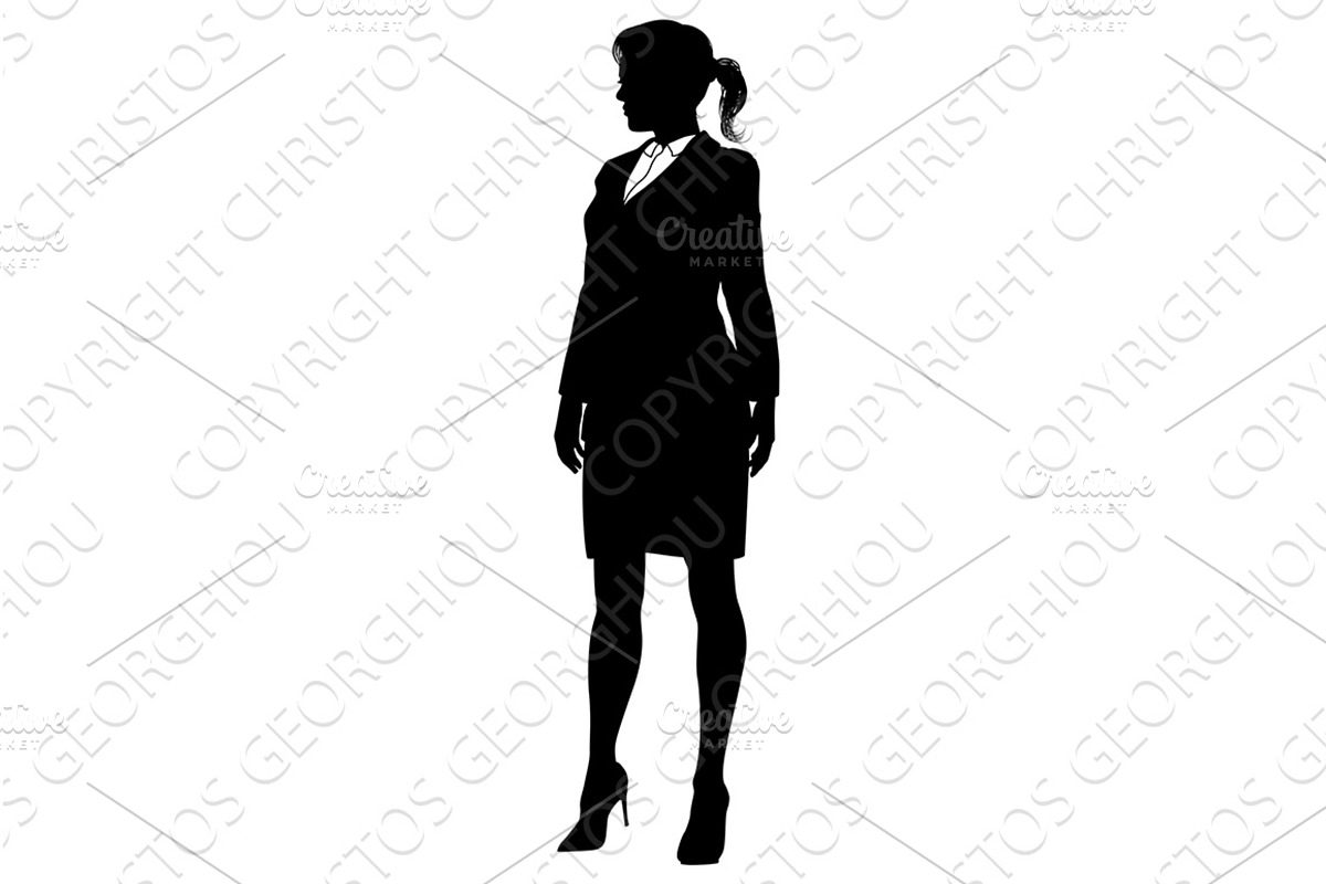 Business People Woman Silhouette, a Person Illustration by Christos Georghiou