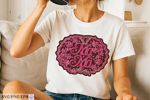 Mama Mother Wreath PNG T-shirt Desig, a Graphic by mh_arif
