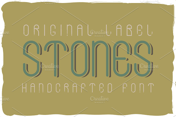 Stones font + bonus label preview 8