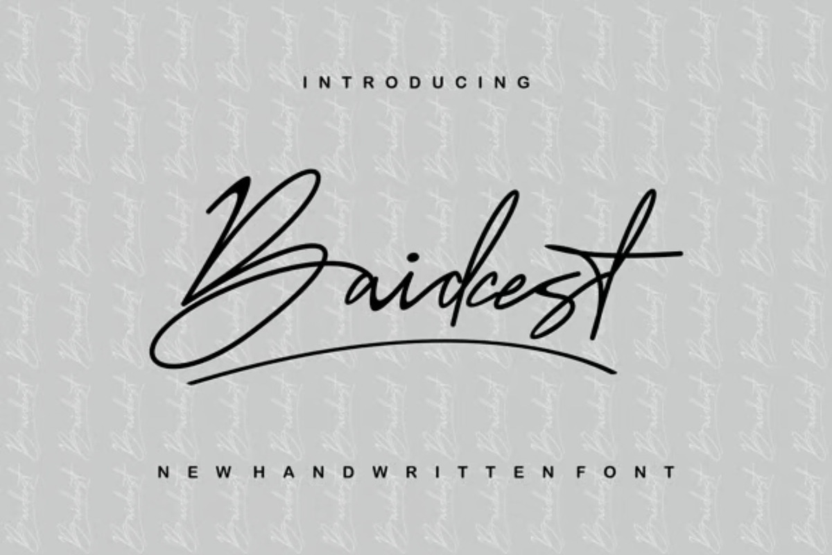 Baidcest, a Script Font by Auliacreative (Photo 1 of 2)