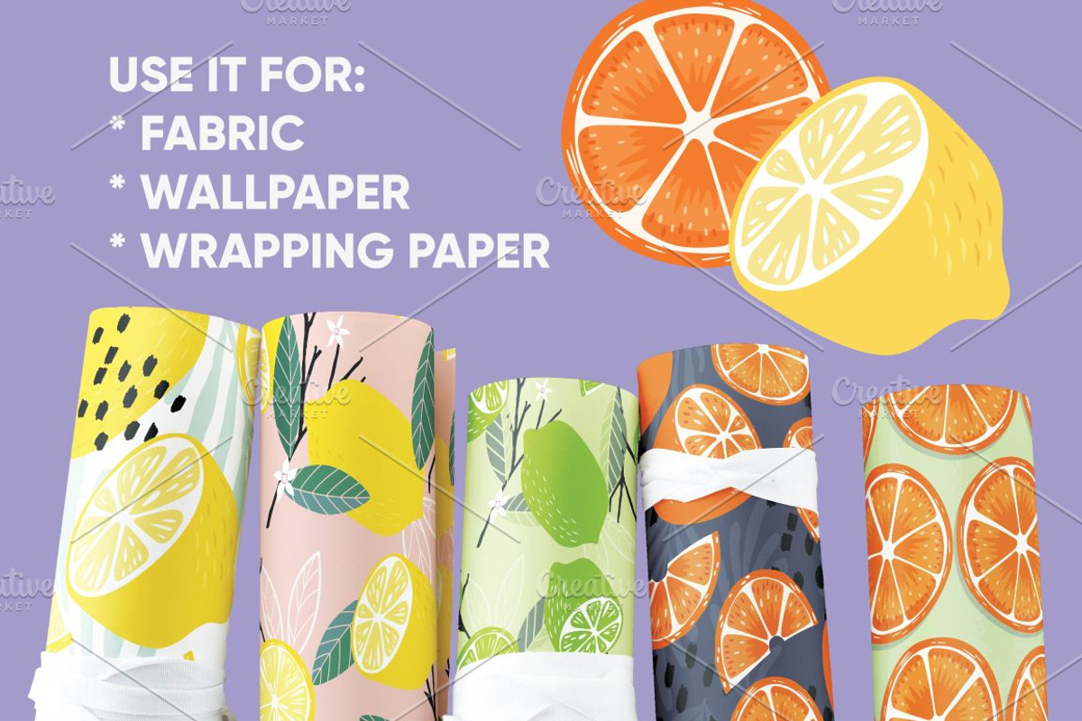 55 Tropical Fruit Seamless Patterns, a Pattern Graphic by Blue Lela Design (Photo 4 of 15)