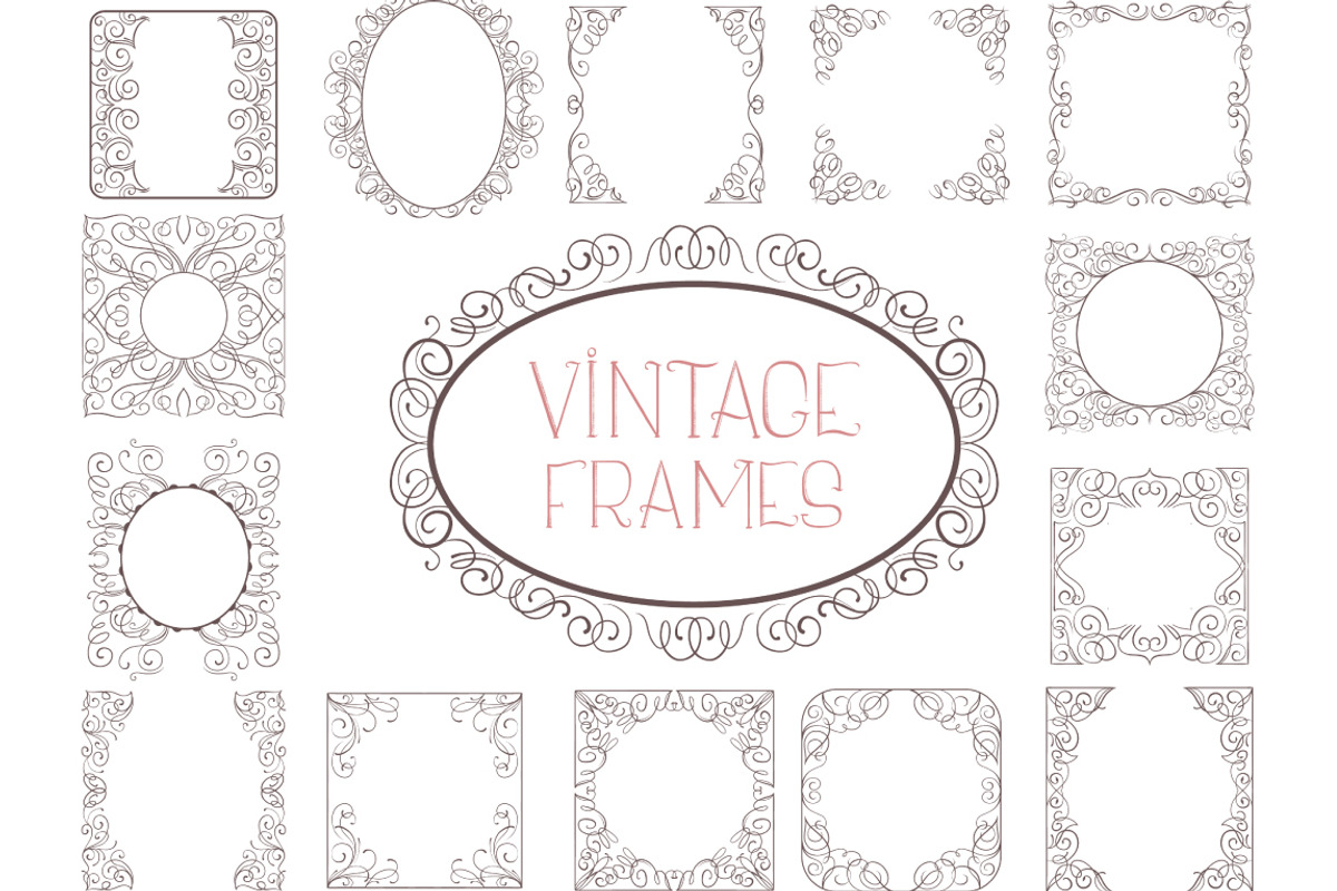 Vintage Bundle- 250 vector elements, an Object Graphic by TatianaCociorva (Photo 14 of 19)