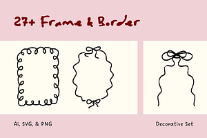 27+ Aesthetic Frame & Border, a Decorative Illustration by The Journey Atelier