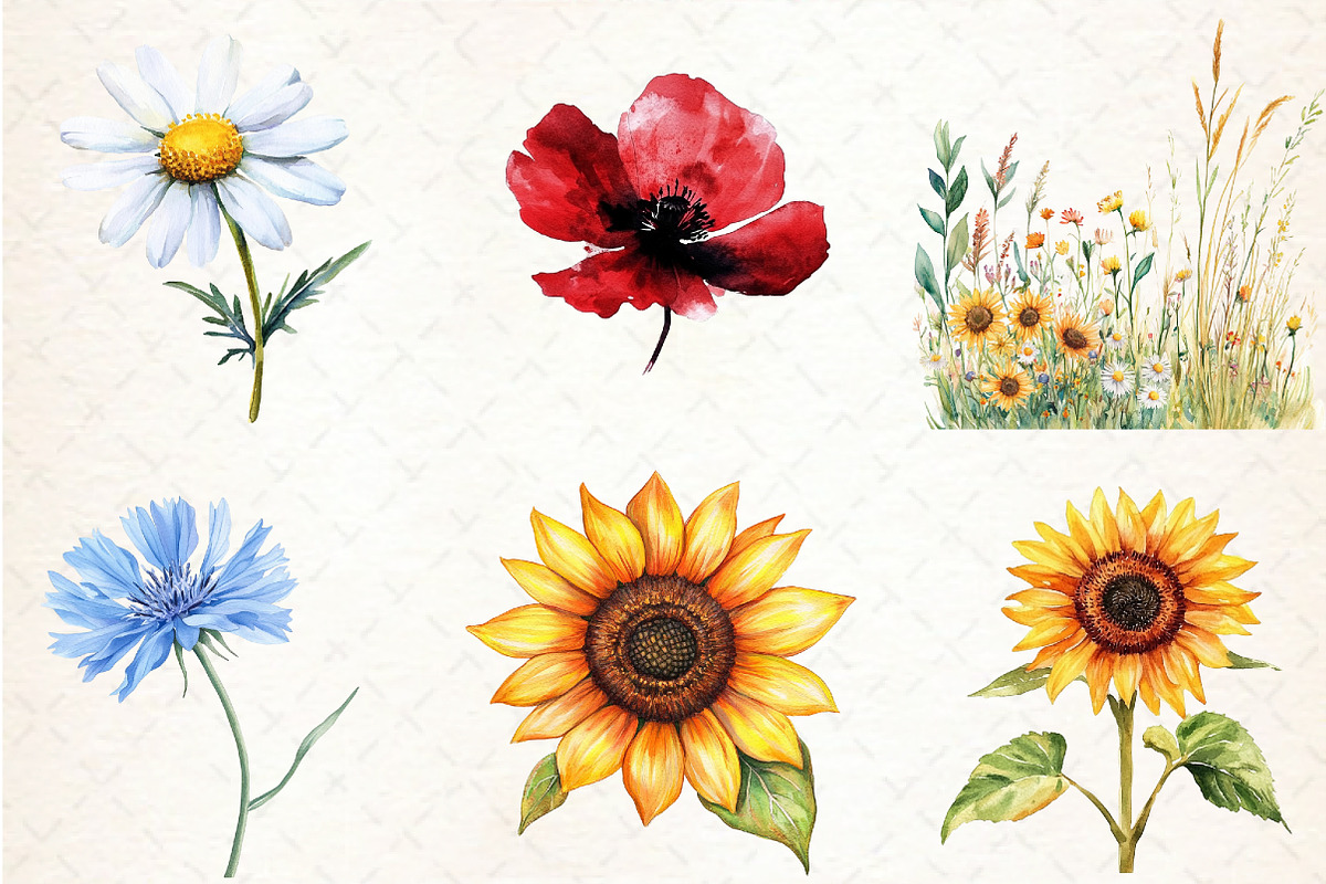 Watercolor Flower Clipart, an Illustration by Libby Wishes (Photo 5 of 5)