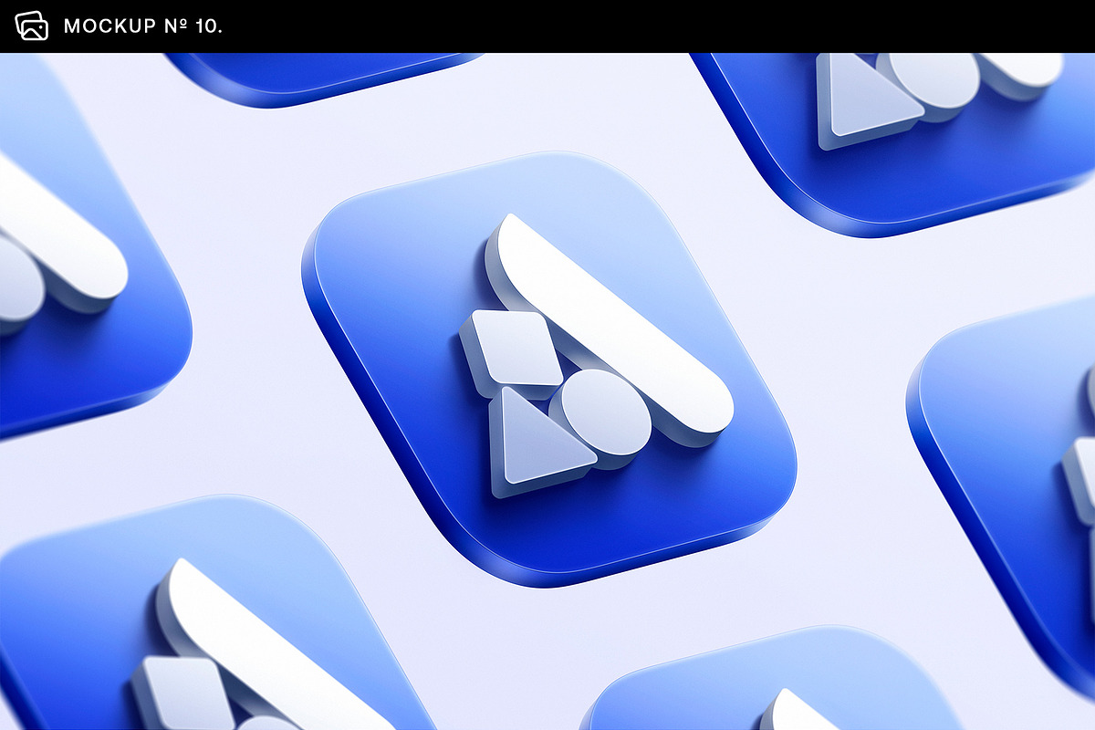 3D App Icon Logo Mockups - 12 Scenes, a Product Mockup by Asylab (Photo 19 of 22)