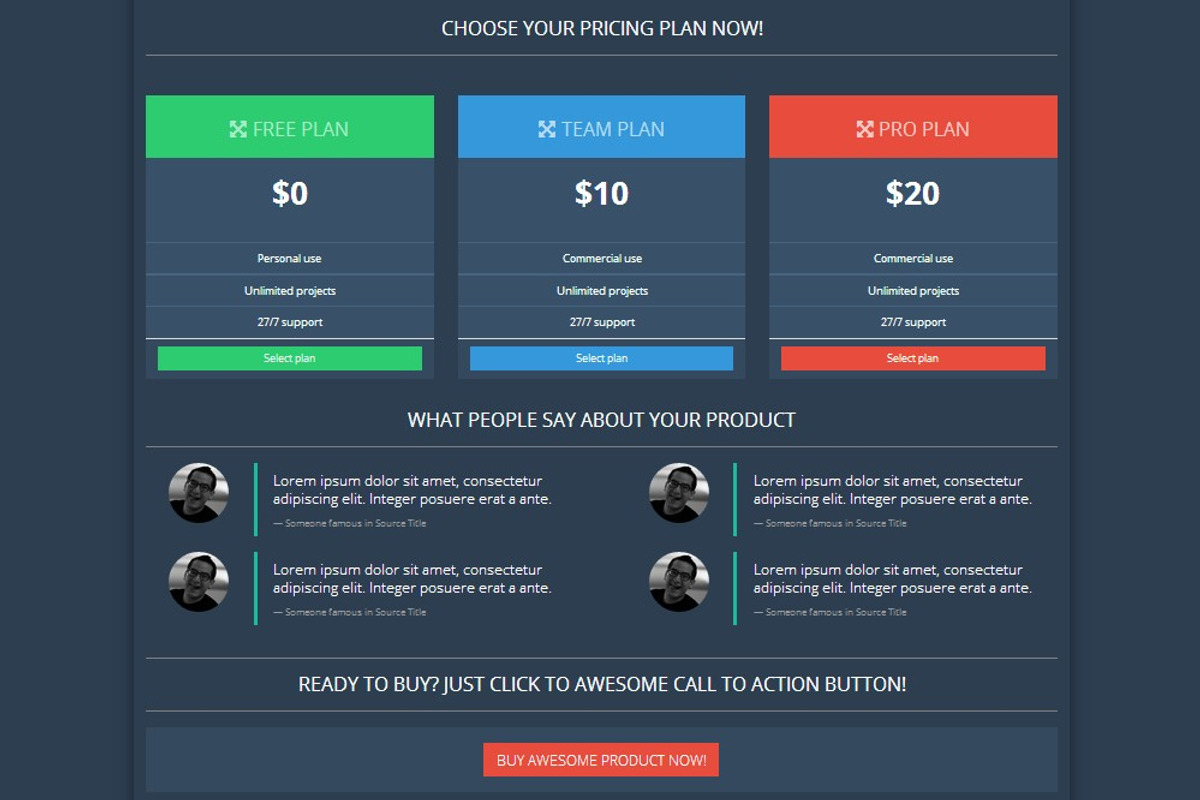 Bootstrap 3.0. flat landing page, a Landing Page Template by Bootstraptor (Photo 2 of 3)