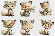 Whimsical Summer Fox Clipart, a Seasonal Illustration by Rose Art (Thumbnail 4 of 6)