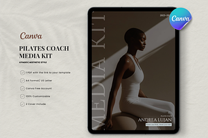Pilates Coach Media Kit for Canva