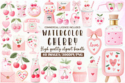 Cherry Coquette Pink Valentine Clipa, an Illustration by Sublimation Artist (Thumbnail 1 of 6)